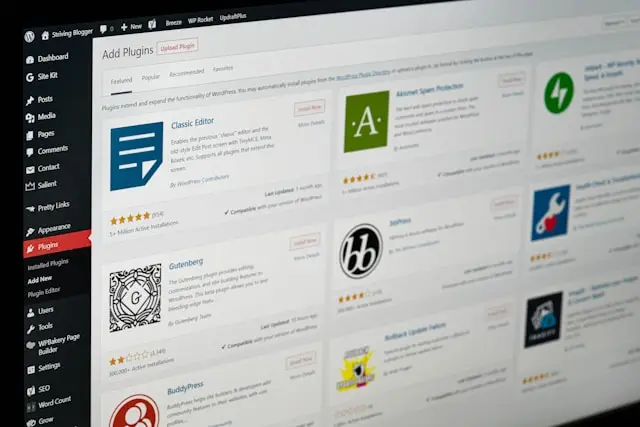 Tampilan dashboard wordpress
